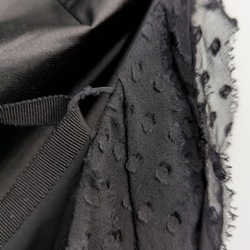 Silk Cotton Beaded BCBGM.A. Black Mini Dress 6 Tiered Dark Romance Whimsy Goth - Picture 8 of 16
